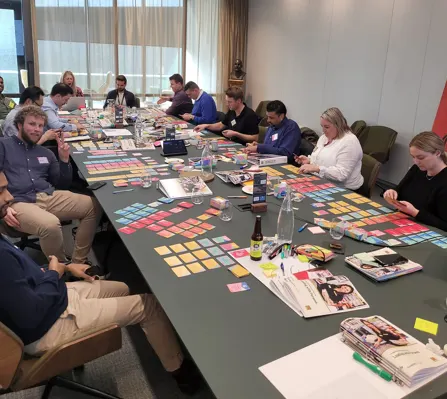 Four Square owners in a workshop
