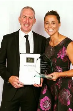 Suzy with the inaugural HRINZ Diversity and Inclusion Award